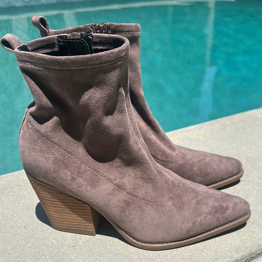 Soul Naturalizer Women Mauve Western Ankle Booties Melodi Size US 10W - Picture 2 of 8